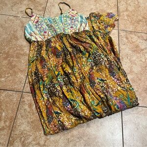 Raga Maxi Embroidered Bird Dress